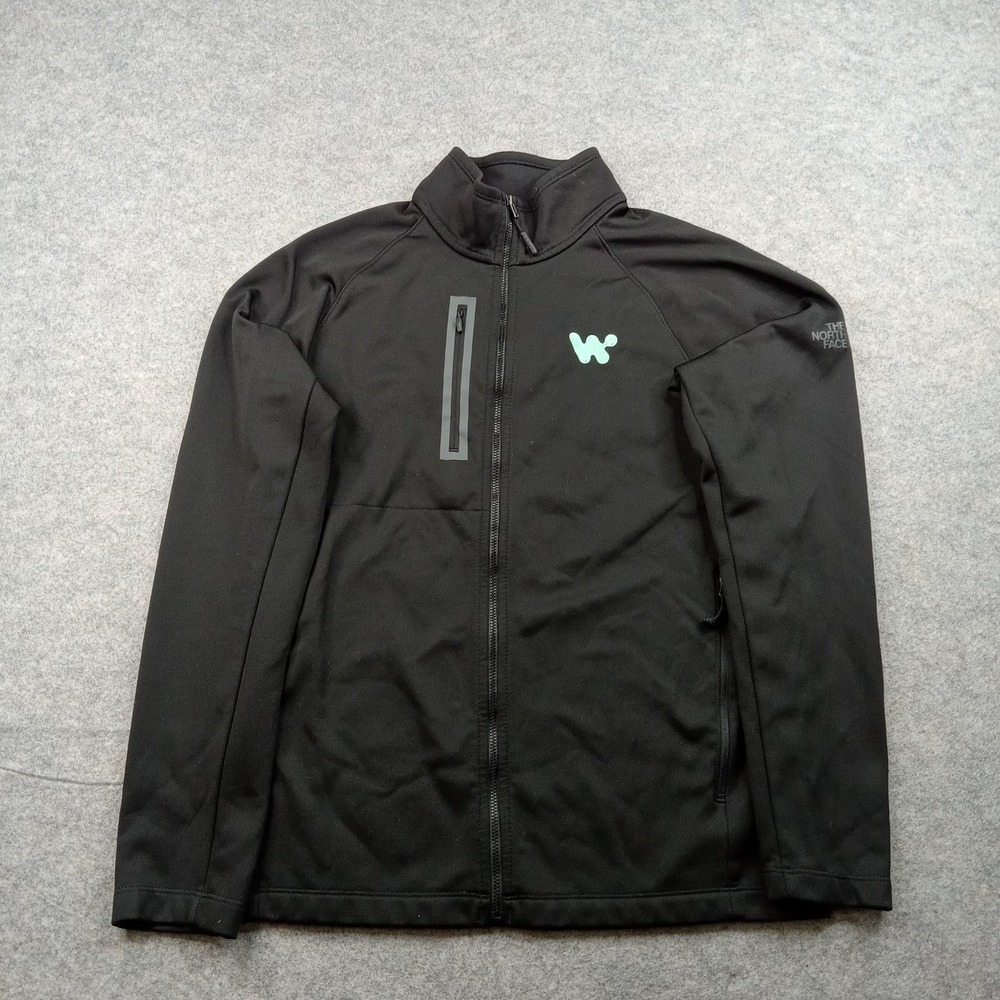 North Face Jacket Mens Medium‎ Black Softshell Full Zip Fleece Coat NF0A3LH9